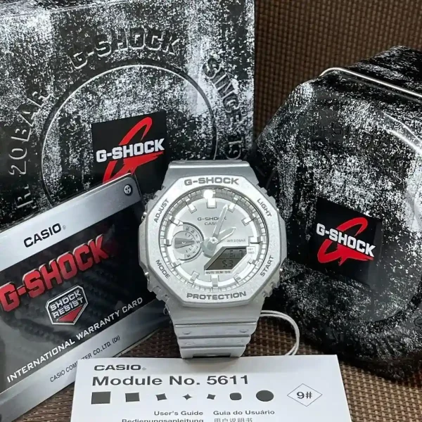 Casio G-Shock Silver Carbon Core Unisex Watch GA-2100FF-8ADR