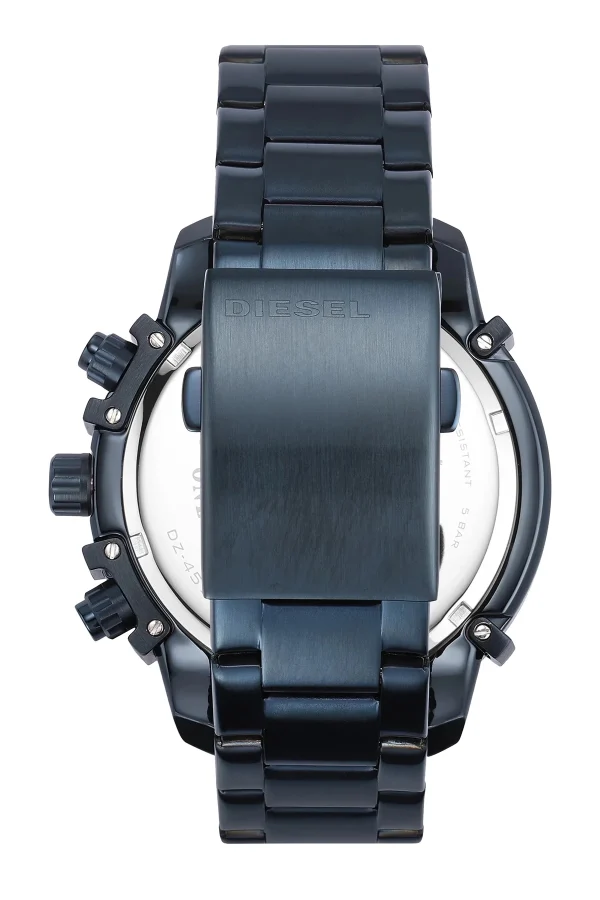 Diesel DZ4596 Griffed Chronograph Men's Watch – Blue Stainless Steel, 48mm Bold Design