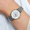 Emporio Armani Ladies Silver Strap Watch AR1925