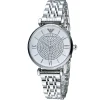 Emporio Armani Ladies Silver Strap Watch AR1925