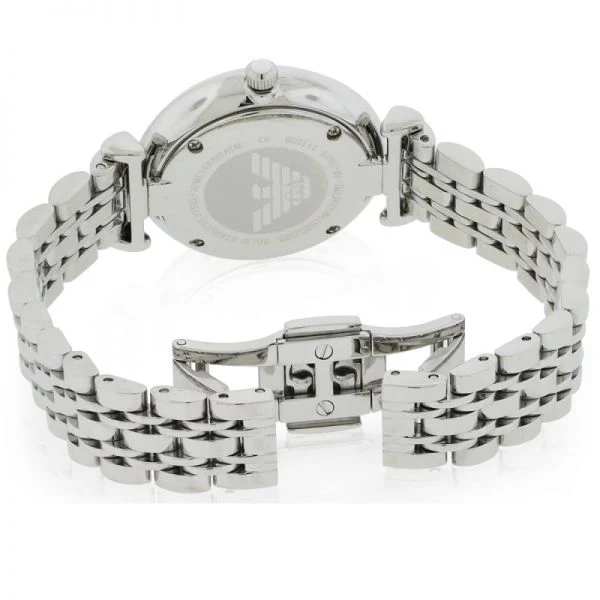 Emporio Armani Ladies Silver Strap Watch AR1925