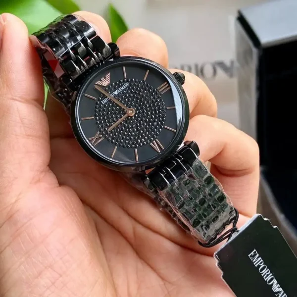 5-10-1024x1024 Emporio Armani AR11245 Black Crystal Gianni T-Bar Watch with Rose Gold Stainless Steel