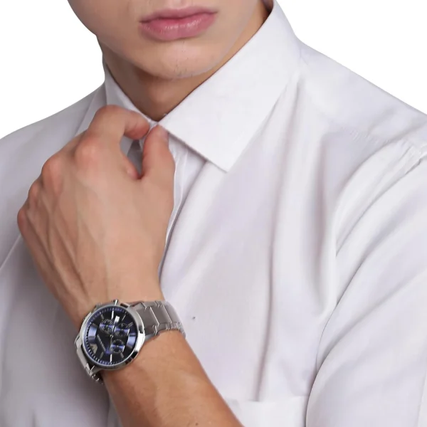 Emporio Armani AR2448 Classic Blue‑Dial Sophistication 50 ATM
