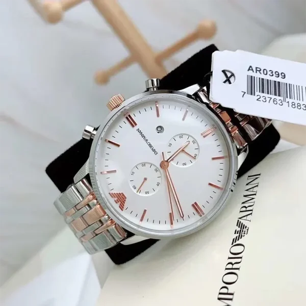 Emporio Armani AR0399 Timeless Two‑Tone Elegance 50M WR