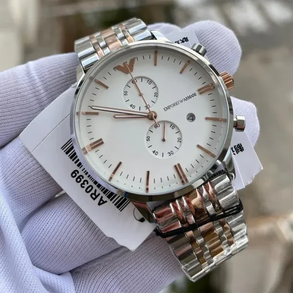 Emporio Armani AR0399 Timeless Two‑Tone Elegance 50M WR