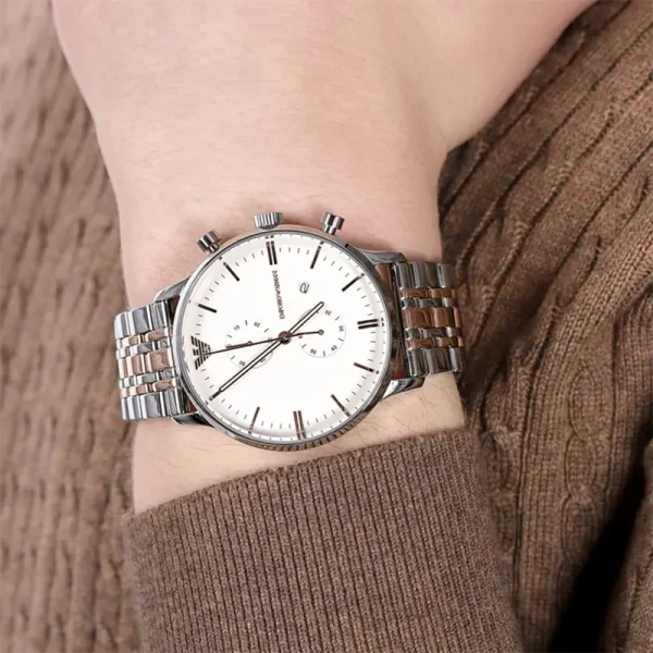 Emporio Armani AR0399 Timeless Two‑Tone Elegance 50M WR