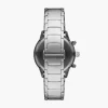 Emporio Armani AR11241 Mario Silver Watch Tachymeter Chronograph 50M WR